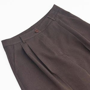 <span class=keywords><strong>Pantaloni</strong></span> da <span class=keywords><strong>Donna</strong></span> Enyami a Gamba Larga Elasticizzati a Vita Alta Marrone Casual da Lavoro Eleganti con Pieghe Frontali <span class=keywords><strong>Pantaloni</strong></span> Lunghi da Ufficio con Tasche - Product Image 6
