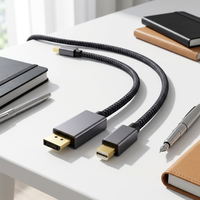 Câble tressé MiniDP vers MiniDP 8K Haute Définition Mâle-Mâle avec garantie de 12 mois pour moniteur et ordinateur portable