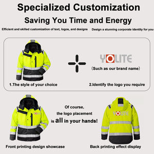 Yolite เทปสะท้อนแสงทำจากวัสดุสะท้อนแสงไฮวิสซอฟท์เชลล์ตาข่ายรักษาความปลอดภัยในฤดูหนาว - Product Image 5