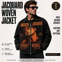 Nouvelle arrivée : vestes en tapisserie tissée au design vintage de basket-ball et d'anime pour la saison printanière
