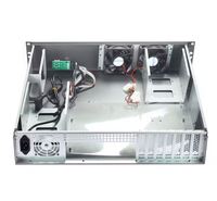 Casing Server Rakmount 2U Industri, Aluminium Alloy, Chassis ATX, Penyimpanan Kipas, 7 Slot PCIe, Panel Samping Berjendela, CCTV, Stok QWAY 12cm