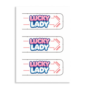 Custom 3 Windows Colors Logo Pull Tab Tickets Eco-friendly Durable Promotional Peel Tickets Printing Coated <b>Paper</b> Film - Product Image 4