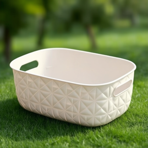 Cestino <b>plastica</b> riciclata (26,5x19,5x11cm) SOFTEX Bianco gesso K258721 - Product Image 3