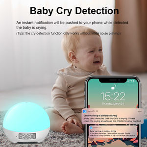 Nuevo Tuya Smart <span class=keywords><strong>Wifi</strong></span> Baby White Noise Machine Detección de sensor de llanto 34 Sonidos Control de aplicación y reloj despertador Luz nocturna - Product Image 5