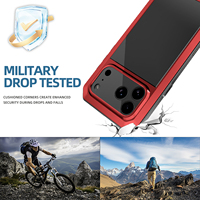 Étui de protection en verre trempé robuste et résistant pour iPhone 18 Pro Max, double couche, antichoc, en métal