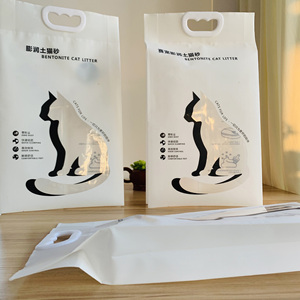 ขายส่งย่อยสลายได้ราคาที่ต่ำกว่า6l 8l 10Kg เต้าหู้ทรายแมว PE ถุงบรรจุภัณฑ์พลาสติก - Product Image 3