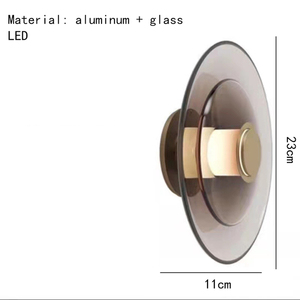 Lampada <span class=keywords><strong>da</strong></span> parete rotonda semplice nordica camera <span class=keywords><strong>da</strong></span> letto comodino soggiorno <span class=keywords><strong>sala</strong></span> <span class=keywords><strong>da</strong></span> pranzo corridoio decorazione lampada <span class=keywords><strong>da</strong></span> parete in vetro - Product Image 6