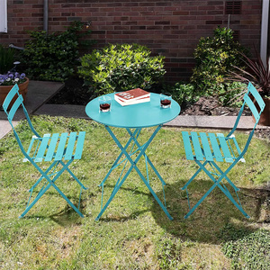 Sedia da bistrot pieghevole in acciaio moderno per esterni in metallo resistente seduta da pranzo per Patio set da giardino per alberghi mobili da esterno - Product Image 2