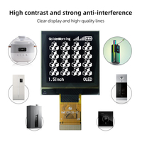 Display OLED da 1,5 Pollici GME128128-02, IC SH1107, Risoluzione 128x128, Colore Bianco, Interfaccia SPI e I2C, Connessione Plug-in a 24 Pin
