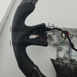 Volant de direction en cuir perforé en fibre de carbone, produit neuf, pour Infiniti Q50 - Product Image 6
