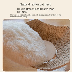 <span class=keywords><strong>Arbre</strong></span> <span class=keywords><strong>à</strong></span> <span class=keywords><strong>chat</strong></span> en <span class=keywords><strong>bois</strong></span> naturel en gros avec paniers en rotin |   Tour <span class=keywords><strong>à</strong></span> <span class=keywords><strong>chat</strong></span> multi-niveaux faite <span class=keywords><strong>à</strong></span> la main pour les chats grands et multiples - Product Image 4