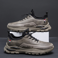 Nouvelles chaussures de sport décontractées en cuir PU tendance, chaussures de course pour hommes en stock
