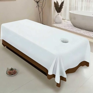 Beauty <b>Bed</b> Large <b>Bed</b> <b>Single</b> Beauty Salon Special Thick <b>White</b> With Holes <b>Single</b> Piece Anti Wrinkle Easy to Wash - Product Image 1