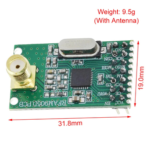 Nrf905 thu phát không dây mô-đun không dây <span class=keywords><strong>Transmitter</strong></span> Receiver Board với Antenna FSK GMSK điện năng thấp <span class=keywords><strong>433</strong></span> 868 915 <span class=keywords><strong>MHz</strong></span> - Product Image 3