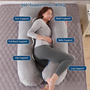 Almohada ergonómica de maternidad en forma de U-Funda lavable hipoalergénica Ideal para uso de invitados de hotel/motel - Product Image 5