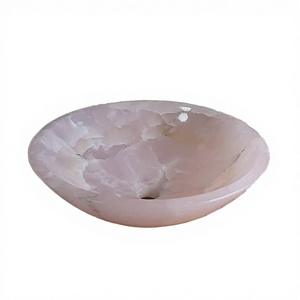 Lavabo Moderno de Ónix Rosa Pulido, Elegante y Lujoso, para Baño de Hotel - Product Image 3