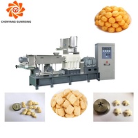 Équipement automatique pour la fabrication de boulettes de maïs bouffées extrudé snack machine