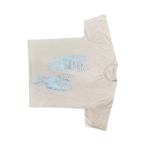 เสื้อยืดผ้าซาตินขนาดใหญ่พิเศษใส่ฤดูร้อนออกแบบโลโก้แบบกำหนดเองได้โดยไม่สวมปกเสื้อสไตล์สตรีทไซส์ใหญ่พิเศษ - Product Image 1