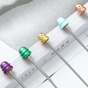 Promosi Diy Bead Refils pena kosong tambahkan hadiah manik Untuk jimat lucu pulpen logam manik-manik pena - Product Image 2