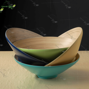 Juego de ensaladeras de bambú ligero, respetuoso con el medio ambiente, hecho a mano, cocina de Vietnam, vajilla de bambú, vajilla de bambú hilado Natural - Product Image 6