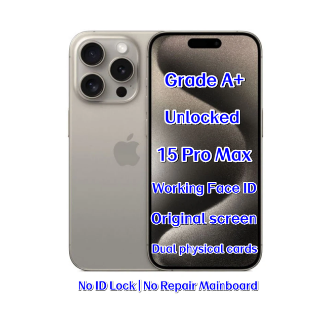 Wholesale Unlocked Used for 15 Pro Max Natural Titanium 1TB A17 Pro 5G 8GB RAM 6.7-inch Bulk Purchase