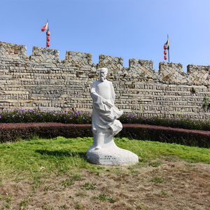 Escultura de Piedra Tallada de Diseño Personalizado, Antigua Figura de Hombre <span class=keywords><strong>Chino</strong></span>, Decoración de Jardín, Estatua de Personajes para Exteriores en Venta - Product Image 4