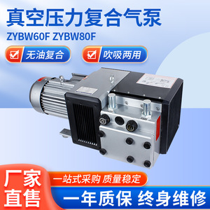 ปั๊มลมสุญญากาศแบบคอมโพสิต Isge ZYBW80F ไม่ใช้น้ำมัน ไฟฟ้า แนวนอน 22 ลูกบาศก์เมตร/ชั่วโมง ระยะส่งลม 80 เมตร วัสดุเหล็กหล่อและสแตนเลส - Product Image 5