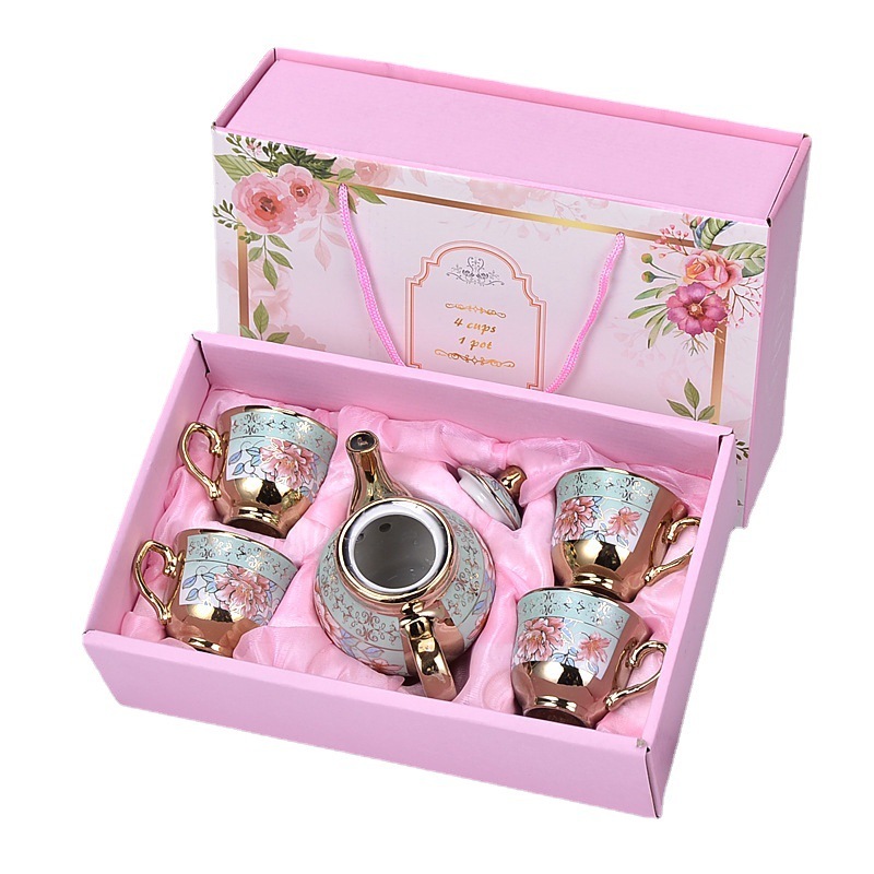 European Style Coffee Cup Plate Set