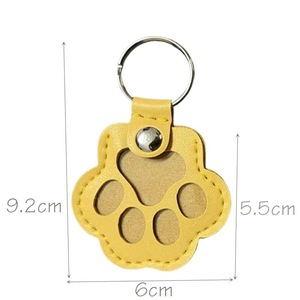 Leather Eco-friendly Creative Cartoon Dog Paw <strong>Pet</strong> Keepsake Hair Memorial Keychain Pendant Anti-Lost <strong>Ornament</strong> Modern Simple - Product Image 6