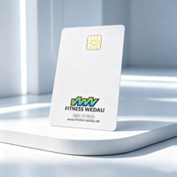 Cartes d'identité en PVC laminé avec film magnétique CLF CLF-C260311 - Prêtes pour l'impression numérique, logo multicolore, finition blanche premium, personnalisées
