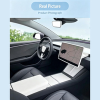 Pour Tesla Model 3 Highland : Cache de console centrale en acrylique, panneau de porte-gobelet, autocollant de protection, accessoires intérieurs de voiture