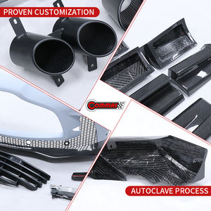 Kit carrosserie en fibre de carbone sèche de style 707 de qualité supérieure pour Aston Martin DBX : pare-chocs avant et arrière, jupes latérales - Product Image 3