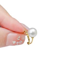 22392DIY Boucles d'oreilles simples en argent, perles de 5-8 mm, accessoires en argent S925, plateau vide pour créations d'accessoires en perles - Product Image 5