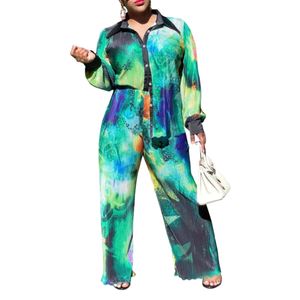 Nuevo Conjunto de Dos Piezas para Mujer, Pantalones Anchos de Pierna Larga con Estampado Plisado, Moda Explosiva - Product Image 1