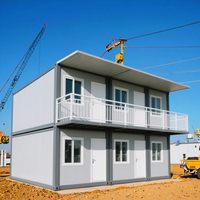 Maisons conteneurs préfabriquées modernes DDP de luxe, modulaires, en panneaux sandwich d'acier respirants, 20 pieds et 40 pieds, détachables, pour camping, hôtel, villa