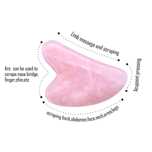 Planche de <span class=keywords><strong>Massage</strong></span> en pierre de Jade Gua sha, naturel, Quartz Rose, plaque de Guasha, grattoir, outils pour le cou, le dos et la peau - Product Image 6