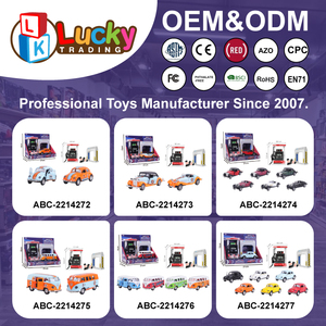 Giocattoli fortunati stazione di benzina lega coleottero simulazione auto Set <span class=keywords><strong>scarabeo</strong></span> giocattolo regalo di compleanno auto - Product Image 6