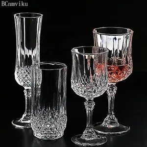 BCnmviku Premium Quality Vintage Champagne Flutes Crystal Glasses Bar Glassware For Party Wedding Birthday