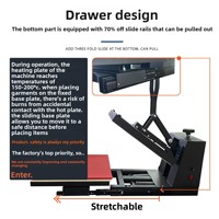 Presse à chaud manuelle 38x38cm pour l'impression de t-shirts, idéale pour les startups et petites entreprises, haute qualité, prix compétitif