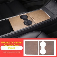 Kit de garnitures intérieures effet bois pour Tesla Model 3 Model Y : tableau de bord, panneaux de porte, cadre de lève-vitre, console centrale, bandes décoratives