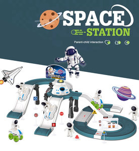 Hot Selling Kids Ruimtestation Raceauto Glijbaan Diy Elektrische Garage Set Speelgoed Parkeerplaatsen - Product Image 6