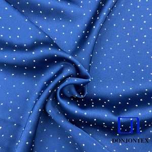 Premium Kwaliteit Hot-Persing Strass Glanzende Zijde-Achtige Spandex Polyester Satijnen Stof Voor Feestjurk Nachtkleding En Blouse - Product Image 1