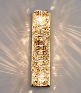 Moderne edelstahl Innendekoration Gold Kristall Dekoration Wand Funken Schlafzimmer Led-Wandlicht - Product Image 3