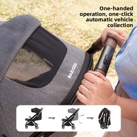 Poussette Mycozy EVA3 à vue panoramique pour enfants de 0 à 3 ans, cadre en alliage d'aluminium, capacité de charge de 15 kg, positions assise/allongée, idéale pour l'avion