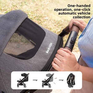 Cochecito Mycozy <span class=keywords><strong>EVA3</strong></span> de Alta Visibilidad para Niños de 0 a 3 Años, Marco de Aleación de Aluminio, Capacidad de Carga de 15 kg, Posiciones Sentado/Recostado, Apto para Avión - Product Image 5