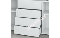 Buffet de salle à manger LED blanc personnalisé, armoires de cuisine modernes et buffet