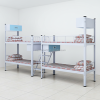 Lit superposé quadruple Zoshine avec armoires de rangement, structure en acier robuste, lit pour étudiants, mobilier de dortoir étudiant