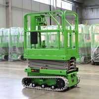 Plateforme élévatrice à ciseaux sur chenilles électrique 10m à moteur à couple élevé pour applications lourdes sur chantier