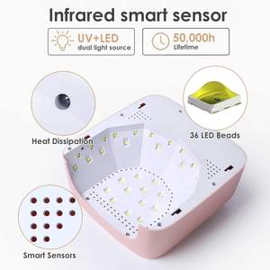 72W nuevo producto proveedor <span class=keywords><strong>de</strong></span> oro UV lámpara secadora <span class=keywords><strong>de</strong></span> uñas recargable lámpara UV para pies y secador <span class=keywords><strong>de</strong></span> uñas - Product Image 2