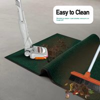 Tapis de protection anti-boue en TPE à double rayures bouclées, facile à nettoyer, sur mesure, pour porche bas, vente en gros